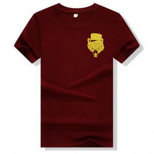 .Signature T-Shirt, Burgundy & Gold