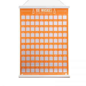 100 Whiskies “Bucket List” Scratch Poster